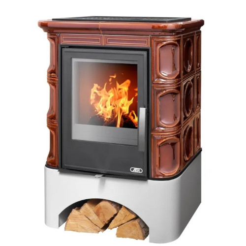 Kachlová kamna ABX Marina s výměníkem, hnědá